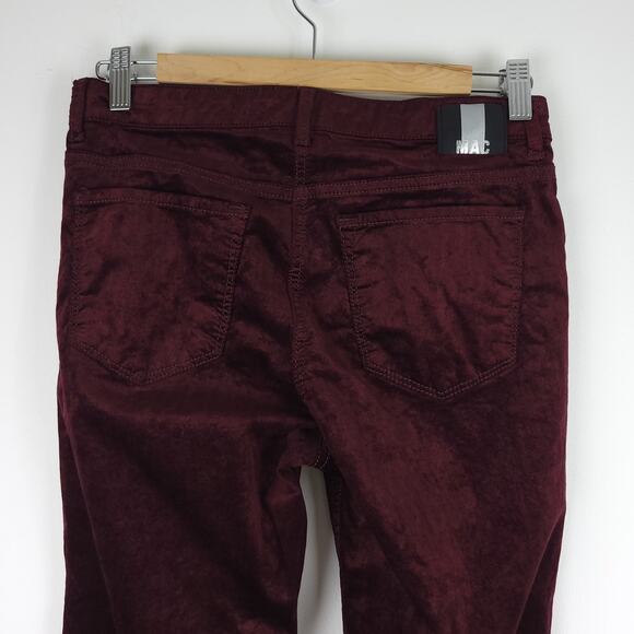 Mac Jeans Women's Skinny Double Zip Red Velvet Ankle Length Jeans Size 34x30 - Picture 5 of 11